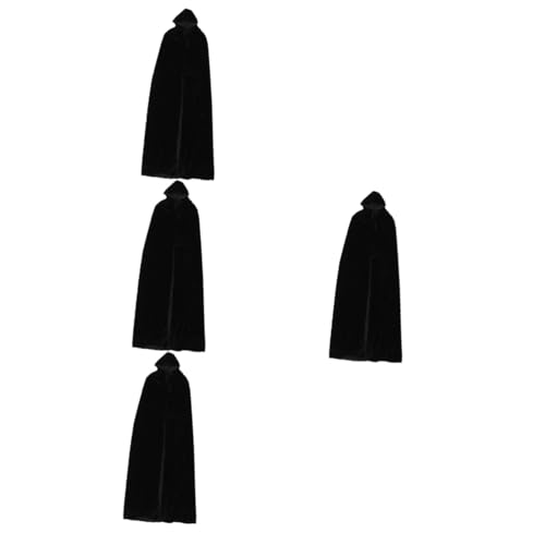 SHERCHPRY 4 Stück Hexenumhang Umhang Halloween-Hexenumhang schwarz roter Umhang Schwarzes Cape Halloween umhang Gothic-Kleidung Vampire Cape für Halloween klassischer Farbiger Hexenmantel von SHERCHPRY