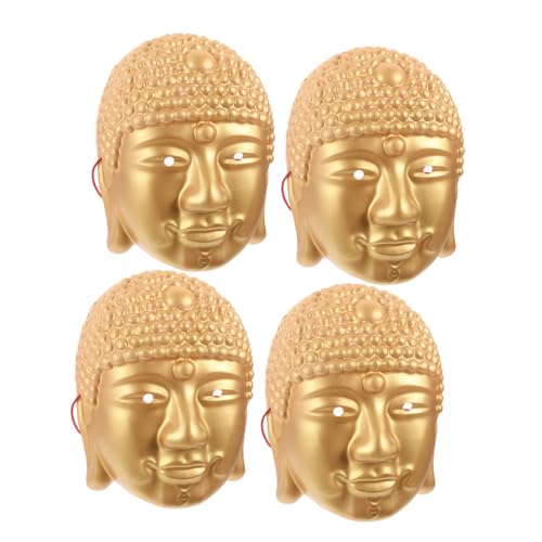 SHERCHPRY 4 Stücke Buddha Face Mask Masquerade Maske für Männer Halloween Buddhismus Kostüm Leicht Angenehm für Karneval Cosplay Festliche Partys und Themenspecials SHERCHPRY 4 Stücke Buddha Face Mask Masquerade Maske für Männer Halloween Buddhismus Kostüm Leicht Angenehm für Karneval Cosplay Festliche Partys und Themenspecials von SHERCHPRY