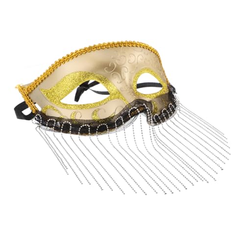 SHERCHPRY Elegante Schillernde Maskerademaske Für Frauen Mit Quasten-gesichtskettenschmuck, Ideal Für Abschlussball, Karneval, Kostümpartys. Atemberaubendes Accessoire Für Einen Glamourösen von SHERCHPRY