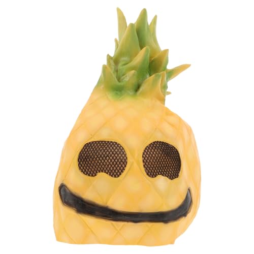 SHERCHPRY Fruchtmaske Ananas Lustige Masken Maskerade Masken Frucht-Cosplay-Kostüme Maskerade Maske Frauen Fruchtkostüm für Erwachsene Maskerade-Party-Maske Emulsion Yellow von SHERCHPRY