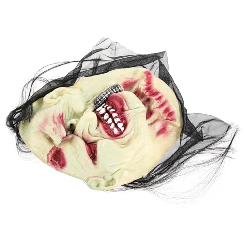 SHERCHPRY Gruselige Gesichts-horror-maske, Halloween, Gruselige Gesichtsmaske, Halloween-cosplay-maskerade-maske von SHERCHPRY