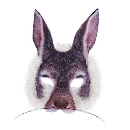 SHERCHPRY Halbgesichts Tiermaske Kaninchen Motiv Kostüm Party Maske Karneval Masquerade Zubehör für Erwachsene und Fasching SHERCHPRY Halbgesichts Tiermaske Kaninchen Motiv Kostüm Party Maske Karneval Masquerade Zubehör für Erwachsene und Fasching von SHERCHPRY