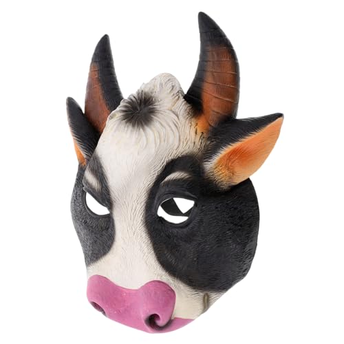 SHERCHPRY Halloween Kuh Maske Halbgesicht Tiermaske Festival Kuh Cosplay Maske Halloween Party Maske Kostüm Maske Für Cosplay Maskerade Und Festival Partys von SHERCHPRY