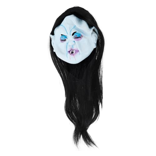 SHERCHPRY Horror-geistermaske Sprühmaske Maske Maske Halloweenkostüm Vampirmaske Tanzmaske Feuchtigkeitsmaske Dämonenmaske Weiche Maske Halloween-papagei Halloween-maske Vinyl-material Black von SHERCHPRY