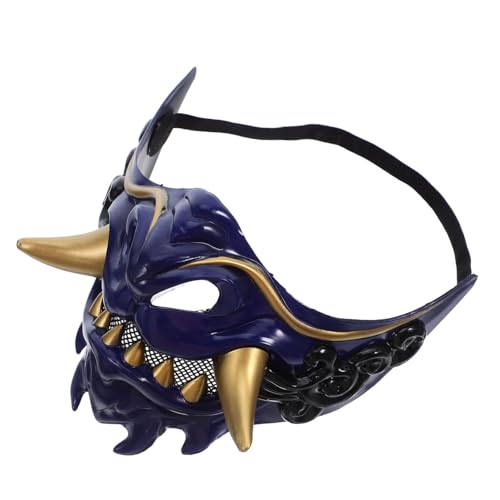 SHERCHPRY Japanische Samurai Dämonenmaske Halbgesicht Cosplay Maske für Halloween Party Verstellbar Unisex mit Detailreicher Gestaltung für Erwachsene SHERCHPRY Japanische Samurai Dämonenmaske Halbgesicht Cosplay Maske für Halloween Party Verstellbar Unisex mit Detailreicher Gestaltung für Erwachsene von SHERCHPRY