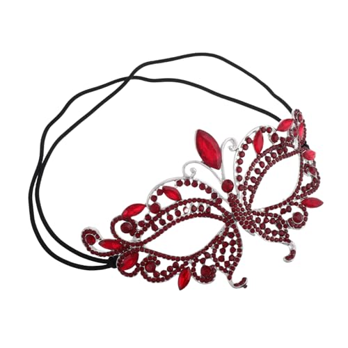 SHERCHPRY Kostümmaske Venezianische Maskenmaske Damen Strass Partymaske Kristall Maskenmaske Für Silvester Karneval Festliche Feiern von SHERCHPRY