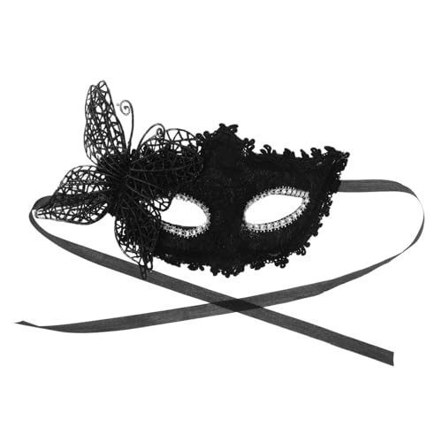 SHERCHPRY Spitzen-Schmetterlingsmaske Halbe Maskerade-Augenmasken Mit Schnur Venezianische Kostümmasken Für Karneval Ball Abschlussball Party Karneval Halloween von SHERCHPRY