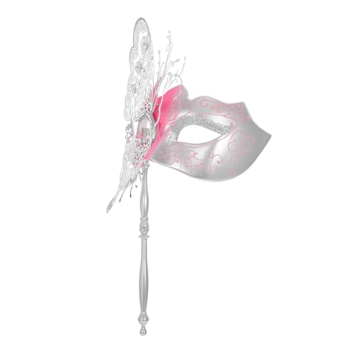 SHERCHPRY Venetian Schmetterling Metall Maske mit Stab für Damen Stilvolle Maskerade Kostüm Maske für Halloween Karneval Mardi Gras Abschlussball und Abendveranstaltungen SHERCHPRY Venetian Schmetterling Metall Maske mit Stab für Damen Stilvolle Maskerade Kostüm Maske für Halloween Karneval Mardi Gras Abschlussball und Abendveranstaltungen von SHERCHPRY
