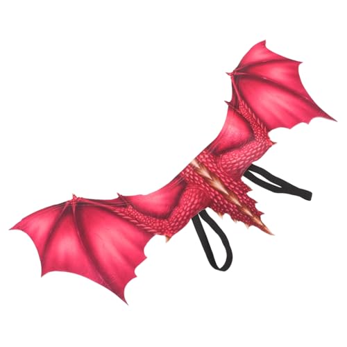 SHERCHPRY Vlies Drachenflügel Erwachsenenkostüme Halloween Kostüme Für Männer Erwachsene Drachen Cosplay Flügel Karneval Drachen Cosplay Kostüm Halloween Zubehör Partyzubehör Roter von SHERCHPRY