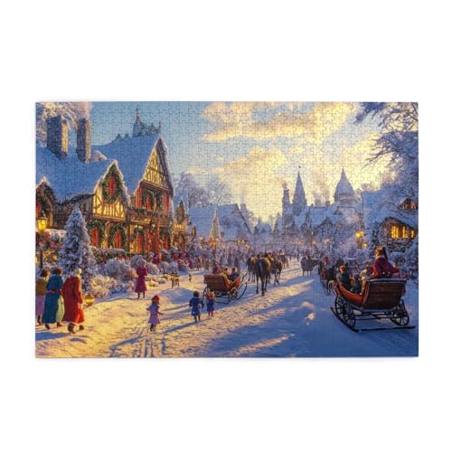 EIS- und Schneewunderland Puzzles für Erwachsene mit 1000 Teilen, Puzzlespiele, Puzzles für Kinder, Lernspiele, Heimdekorationspuzzles, Puzzles mit 1000 Teilen für Erwachsene von SHFYTRHG