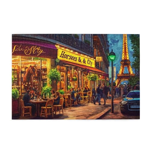 Eckcafé Puzzles für Erwachsene mit 1000 Teilen, Puzzlespiele, Puzzles für Kinder, Lernspiele, Heimdekorationspuzzles, Puzzles mit 1000 Teilen für Erwachsene von SHFYTRHG