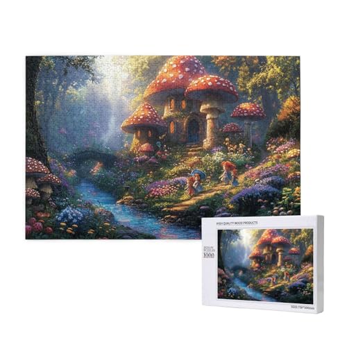 Elfenhaus Puzzle für Erwachsene mit 1000 Teilen, anspruchsvolles Puzzle für Spieleabende, für Männer, Frauen, Senioren, fertige Größe ist 29,52 x 19,68 Zoll von SHFYTRHG