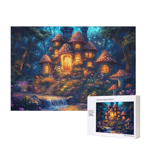 Fantasie-Pilzhaus 300-teiliges Kinderpuzzle, Puzzlespiele als Geschenk für Jungen/Mädchen, für Kinder und Erwachsene ab 9 Jahren von SHFYTRHG