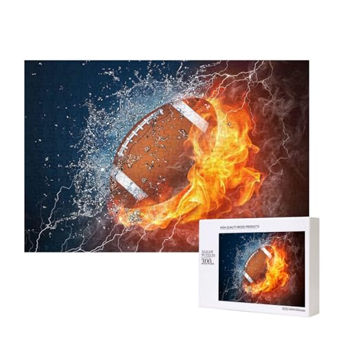 Feuer Fußball 300-teiliges Kinderpuzzle, Puzzlespiele als Geschenk für Jungen/Mädchen, für Kinder und Erwachsene ab 9 Jahren von SHFYTRHG