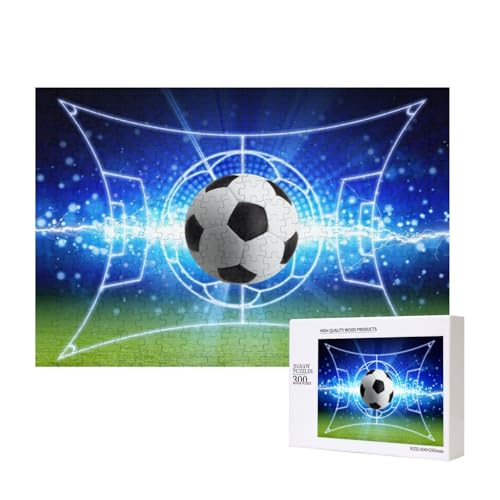 Fußball Ball Glitter Fußballfeld 300-teiliges Kinderpuzzle, Puzzlespiele als Geschenk für Jungen/Mädchen, für Kinder und Erwachsene ab 9 Jahren von SHFYTRHG