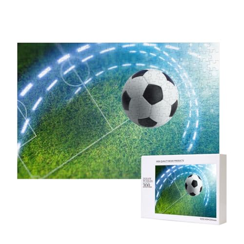 Fußball Sport Ball gedruckt 300-teiliges Kinderpuzzle, Puzzlespiele als Geschenk für Jungen/Mädchen, für Kinder und Erwachsene ab 9 Jahren von SHFYTRHG