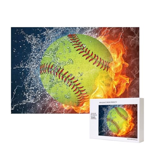 Gelber Softball 300-teiliges Kinderpuzzle, Puzzlespiele als Geschenk für Jungen/Mädchen, für Kinder und Erwachsene ab 9 Jahren von SHFYTRHG