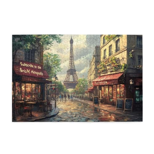 Gemütlicher Boulevard Puzzles für Erwachsene mit 1000 Teilen, Puzzlespiele, Puzzles für Kinder, Lernspiele, Heimdekorationspuzzles, Puzzles mit 1000 Teilen für Erwachsene von SHFYTRHG