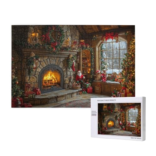 Hoffnungsvolle Weihnachten Puzzle für Erwachsene mit 1000 Teilen, anspruchsvolles Puzzle für Spieleabende, für Männer, Frauen, Senioren, fertige Größe ist 29,52 x 19,68 Zoll von SHFYTRHG