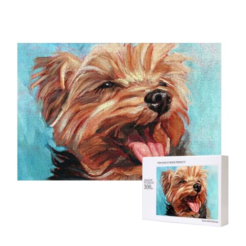 Hund Yorkshire Terrier 300-teiliges Kinderpuzzle, Puzzlespiele als Geschenk für Jungen/Mädchen, für Kinder und Erwachsene ab 9 Jahren von SHFYTRHG