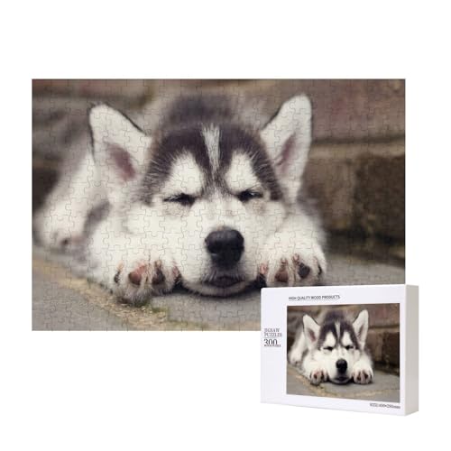 Husky-Hund 300-teiliges Kinderpuzzle, Puzzlespiele als Geschenk für Jungen/Mädchen, für Kinder und Erwachsene ab 9 Jahren von SHFYTRHG