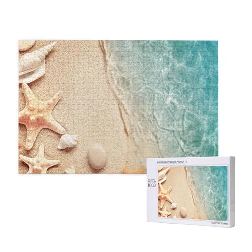 Meer und Strand 1000-teiliges Puzzle für Erwachsene, lustiges Puzzle für die ganze Familie, 1000-teiliges anspruchsvolles Puzzlespiel, 20 x 30 Zoll von SHFYTRHG