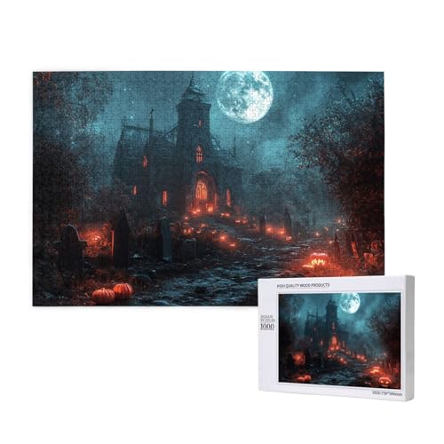 Qualhaftes Schloss Puzzle für Erwachsene mit 1000 Teilen, anspruchsvolles Puzzle für Spieleabende, für Männer, Frauen, Senioren, fertige Größe ist 29,52 x 19,68 Zoll von SHFYTRHG