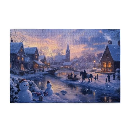 Romantischer Heiligabend Puzzles für Erwachsene mit 1000 Teilen, Puzzlespiele, Puzzles für Kinder, Lernspiele, Heimdekorationspuzzles, Puzzles mit 1000 Teilen für Erwachsene von SHFYTRHG