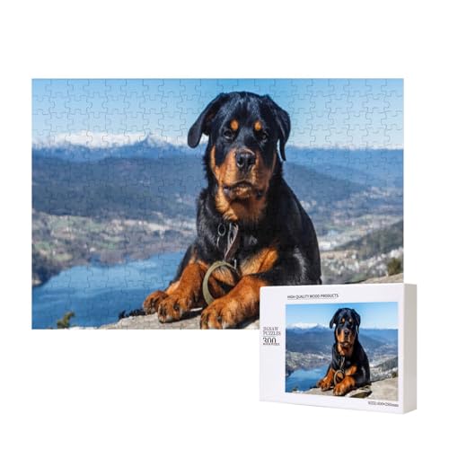 Rottweiler Clloch 300-teiliges Kinderpuzzle, Puzzlespiele als Geschenk für Jungen/Mädchen, für Kinder und Erwachsene ab 9 Jahren von SHFYTRHG