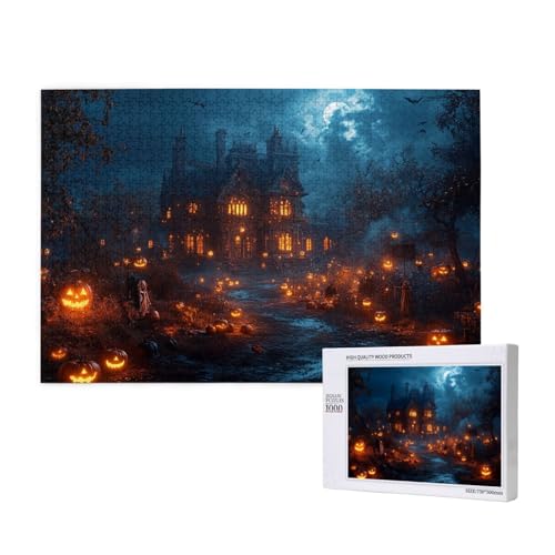 Schauendes Schloss Puzzle für Erwachsene mit 1000 Teilen, anspruchsvolles Puzzle für Spieleabende, für Männer, Frauen, Senioren, fertige Größe ist 29,52 x 19,68 Zoll von SHFYTRHG