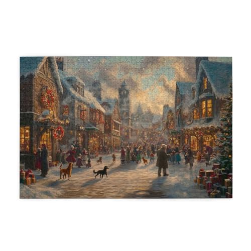 Schneebergwunderland Puzzles für Erwachsene mit 1000 Teilen, Puzzlespiele, Puzzles für Kinder, Lernspiele, Heimdekorationspuzzles, Puzzles mit 1000 Teilen für Erwachsene von SHFYTRHG