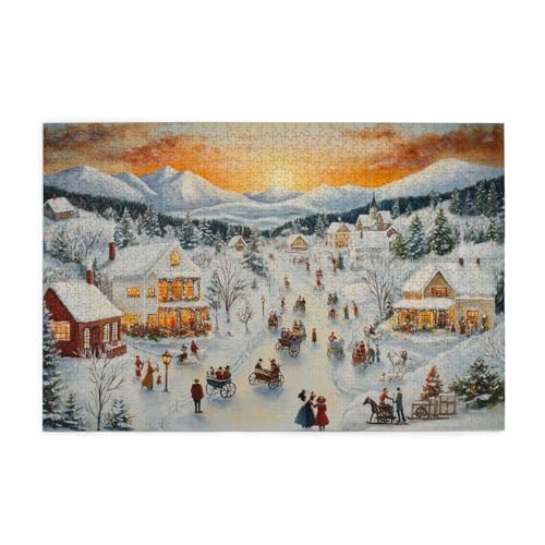 Schneewelt Puzzles für Erwachsene mit 1000 Teilen, Puzzlespiele, Puzzles für Kinder, Lernspiele, Heimdekorationspuzzles, Puzzles mit 1000 Teilen für Erwachsene von SHFYTRHG