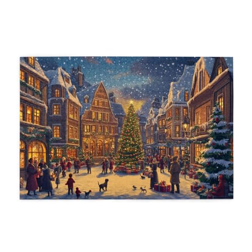 Schneewunderland Puzzles für Erwachsene mit 1000 Teilen, Puzzlespiele, Puzzles für Kinder, Lernspiele, Heimdekorationspuzzles, Puzzles mit 1000 Teilen für Erwachsene von SHFYTRHG