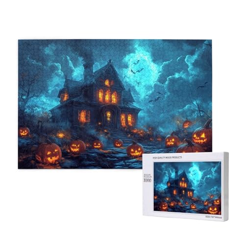 Schockierendes Schloss Puzzle für Erwachsene mit 1000 Teilen, anspruchsvolles Puzzle für Spieleabende, für Männer, Frauen, Senioren, fertige Größe ist 29,52 x 19,68 Zoll von SHFYTRHG