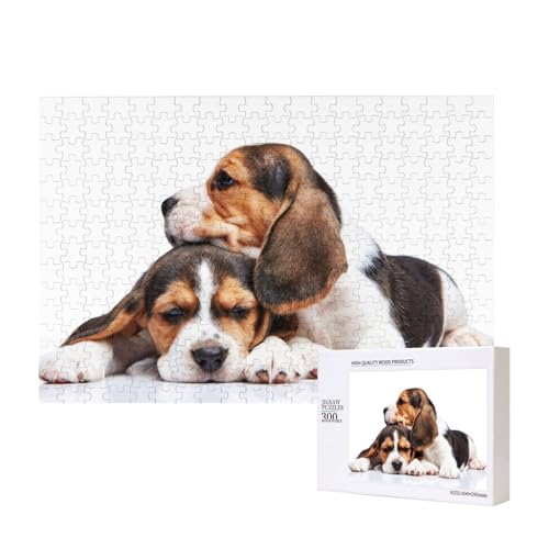 Süße Haustiere Beagle Welpen Hunde 300-teiliges Kinderpuzzle, Puzzlespiele als Geschenk für Jungen/Mädchen, für Kinder und Erwachsene ab 9 Jahren von SHFYTRHG