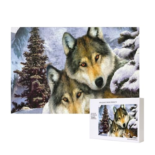 Tierwelt Tier Wolf 300-teiliges Kinderpuzzle, Puzzlespiele als Geschenk für Jungen/Mädchen, für Kinder und Erwachsene ab 9 Jahren von SHFYTRHG