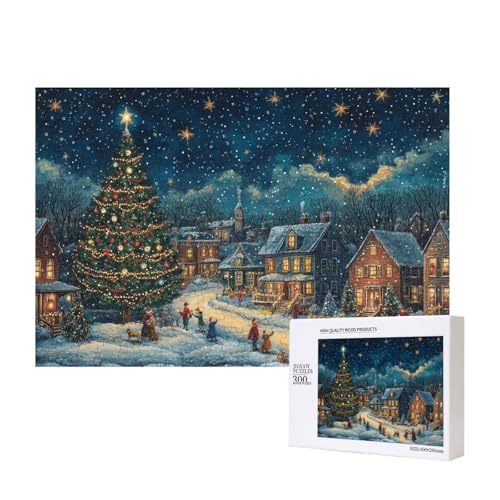 Traditionelle Weihnachten 300-teiliges Kinderpuzzle, Puzzlespiele als Geschenk für Jungen/Mädchen, für Kinder und Erwachsene ab 9 Jahren von SHFYTRHG