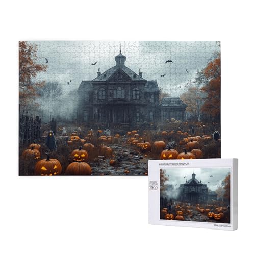 Verdrehtes Schloss Puzzle für Erwachsene mit 1000 Teilen, anspruchsvolles Puzzle für Spieleabende, für Männer, Frauen, Senioren, fertige Größe ist 29,52 x 19,68 Zoll von SHFYTRHG