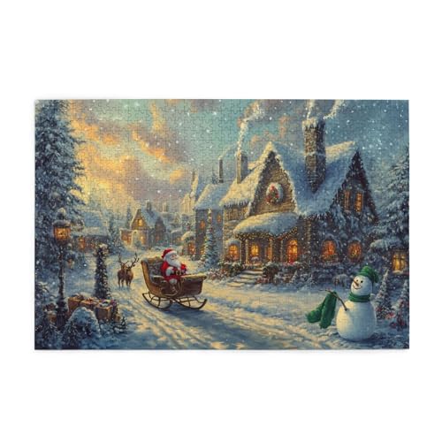 Weihnachtsruhe Puzzles für Erwachsene mit 1000 Teilen, Puzzlespiele, Puzzles für Kinder, Lernspiele, Heimdekorationspuzzles, Puzzles mit 1000 Teilen für Erwachsene von SHFYTRHG