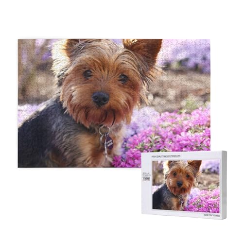 Yorkshire Terrier 1000-teiliges Puzzle für Erwachsene, lustiges Puzzle für die ganze Familie, 1000-teiliges anspruchsvolles Puzzlespiel, 20 x 30 Zoll von SHFYTRHG