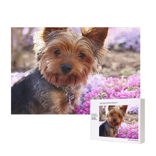 Yorkshire Terrier Hund 300-teiliges Kinderpuzzle, Puzzlespiele als Geschenk für Jungen/Mädchen, für Kinder und Erwachsene ab 9 Jahren von SHFYTRHG