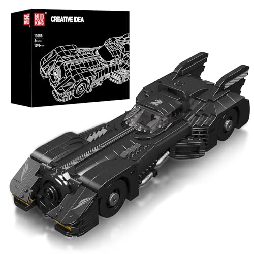 SHHFWU 10058 Technik Super Auto für Batmobile,1495 Teile Technologie großes Auto-Set Geschenk für Kinder, Sammler und Fans von SHHFWU