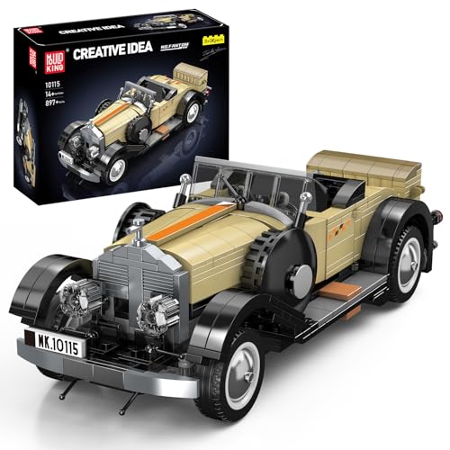 SHHFWU 10115 Technik Auto Bausteine Sets, Oldtimer Auto klemmbausteine,897 Teile MOC Sportwagen Modellbausatz Spielzeug für Jugen ab 10-14 Jahre und Erwachsene von SHHFWU