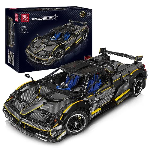 SHHFWU 13182 Technik-Auto für Huayra Hypercar, 1:8 Technik Supersportwagen Modellbausatz, Rennwagen-Bauset für Kinder, Technik Rennauto Sammlerstücke für Erwachsene von SHHFWU