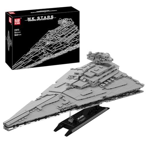 SHHFWU 21073 Technik Imperial Sternenzerstörer Raumschiff Modell,1845 Teile UCS Star Destroyer Klemmbausteine Bausatz,Starfighter Bauspielzeug für Jungen und Mädchen von SHHFWU