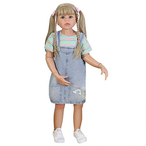 SHHYD 98CM Echtes Babykleid Kleinkind Baby Mädchen Original Masterpiece Doll 3-4 Jahre altes Modell Kugelgelenk Körperpuppe Sammlerstücke von SHHYD