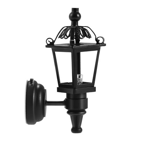 SHINEOFI 1 Stück Miniatur-Led-Wandlampe Puppenhauszubehör Im Maßstab 1:12 Schwarze Dekoleuchten Aus Metall Für Die DIY-Puppenhausdekoration SHINEOFI 1 Stück Miniatur-Led-Wandlampe Puppenhauszubehör Im Maßstab 1:12 Schwarze Dekoleuchten Aus Metall Für Die DIY-Puppenhausdekoration von SHINEOFI