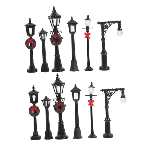 SHINEOFI 12 Stück Teiliges Mini Straßenlaternen aus Robustem Kunststoff Miniatur Lampen für Puppenhaus Dekoration DIY Miniaturen Puppenhauszubehör Vielfältige Stile für Kreative Gestaltung SHINEOFI 12 Stück Teiliges Mini Straßenlaternen aus Robustem Kunststoff Miniatur Lampen für Puppenhaus Dekoration DIY Miniaturen Puppenhauszubehör Vielfältige Stile für Kreative Gestaltung von SHINEOFI