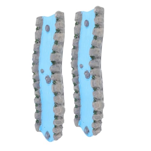 SHINEOFI 2 Stück Teiliges Miniatur Resin Fluss Realistische Wasserlandschaft für Puppenhaus Feengarten und Sandtisch Dekoration Langlebiges DIY Fluss Accessoire für Modellbahnen und SHINEOFI 2 Stück Teiliges Miniatur Resin Fluss Realistische Wasserlandschaft für Puppenhaus Feengarten und Sandtisch Dekoration Langlebiges DIY Fluss Accessoire für Modellbahnen und von SHINEOFI