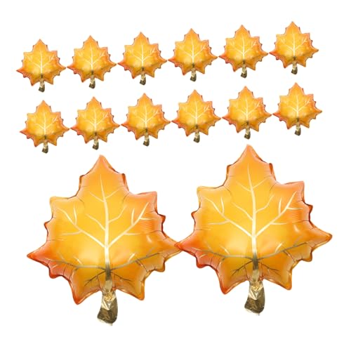 SHINEOFI 25 Stück Teiliges Aluminiumfolie Dekorative Herbstballons mit Ahornblattmotiv Orangene Herbstdeko für Innen und Außen Einfache Befüllung für Erntedankfest und Saisonale SHINEOFI 25 Stück Teiliges Aluminiumfolie Dekorative Herbstballons mit Ahornblattmotiv Orangene Herbstdeko für Innen und Außen Einfache Befüllung für Erntedankfest und Saisonale von SHINEOFI